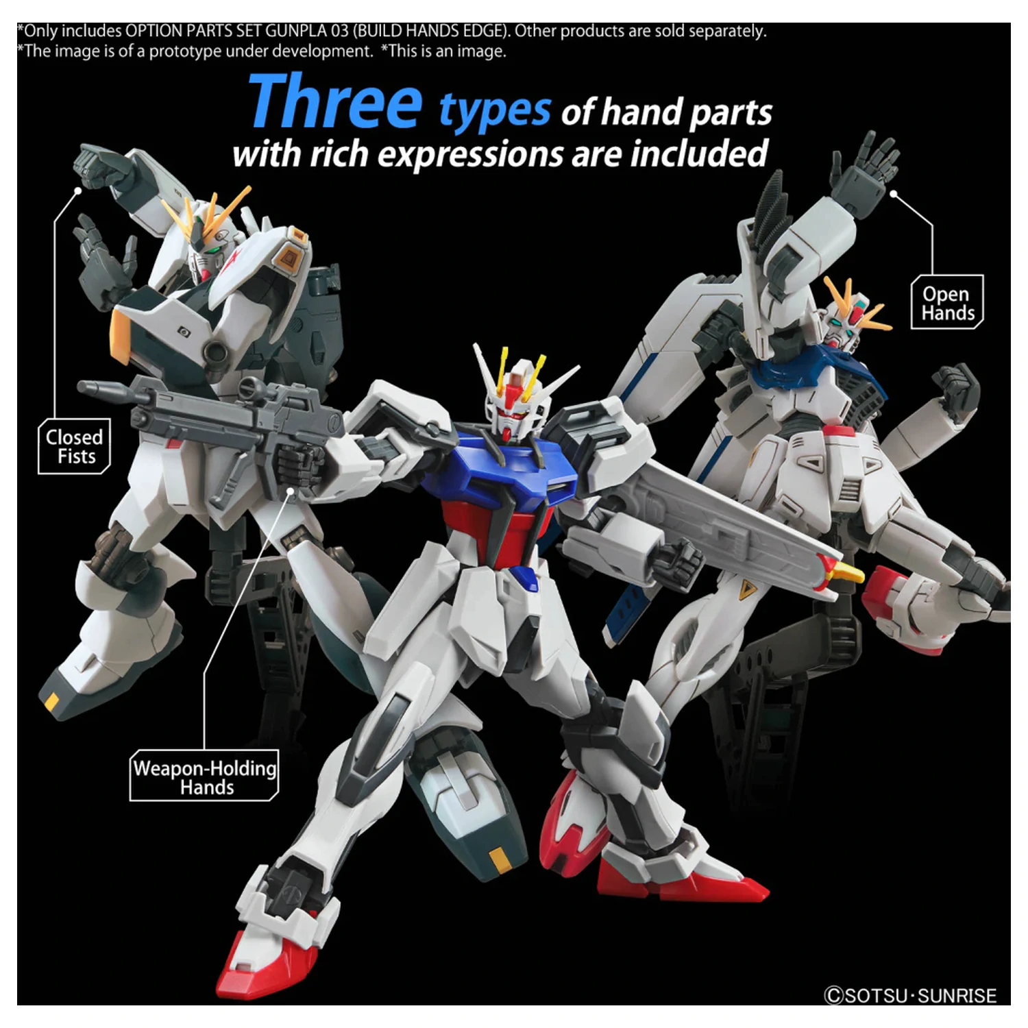 Gundam Option Parts Set Gunpla 3 (Build Hands Edge) Model Kit product photo