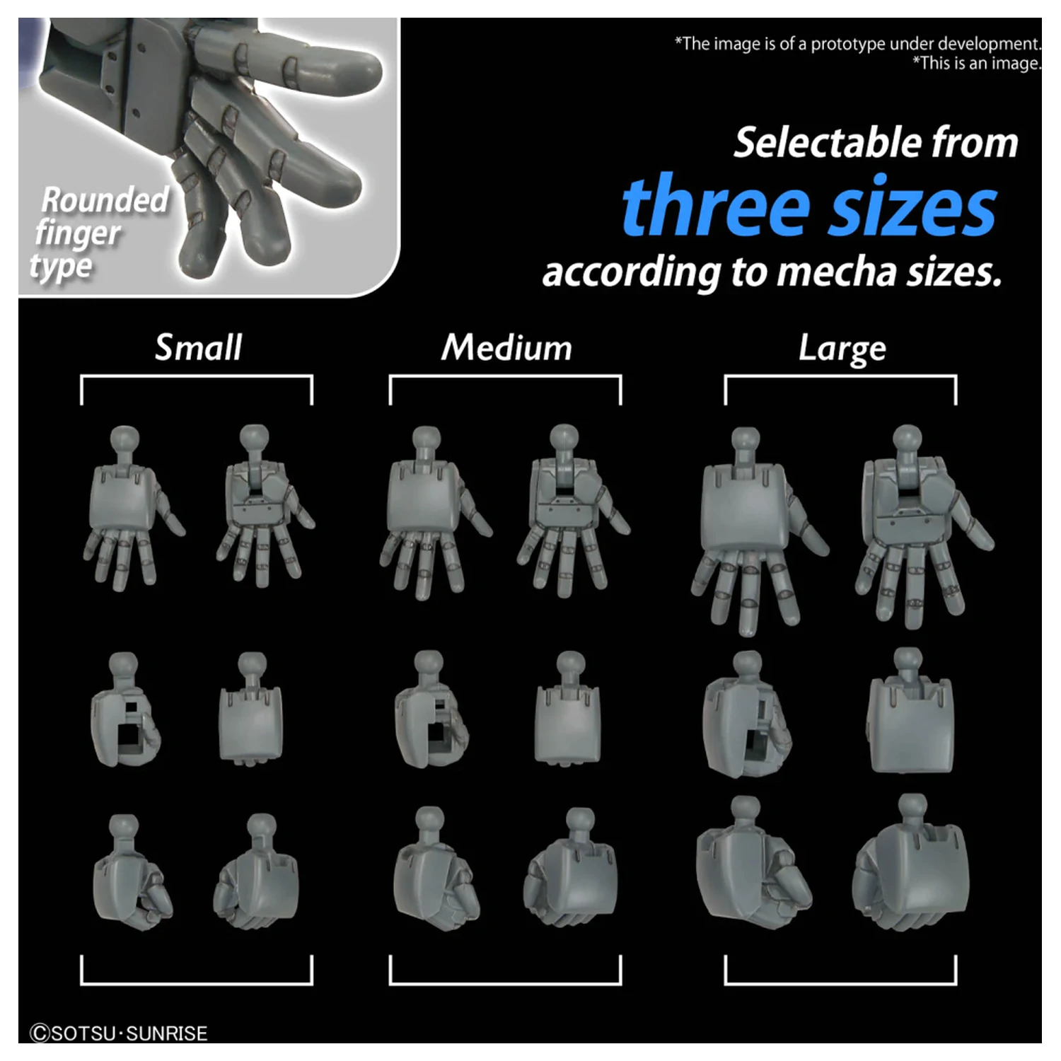 GUNDAM Option Parts Set Gunpla 4 (Build Hands Round) Model Kit product photo
