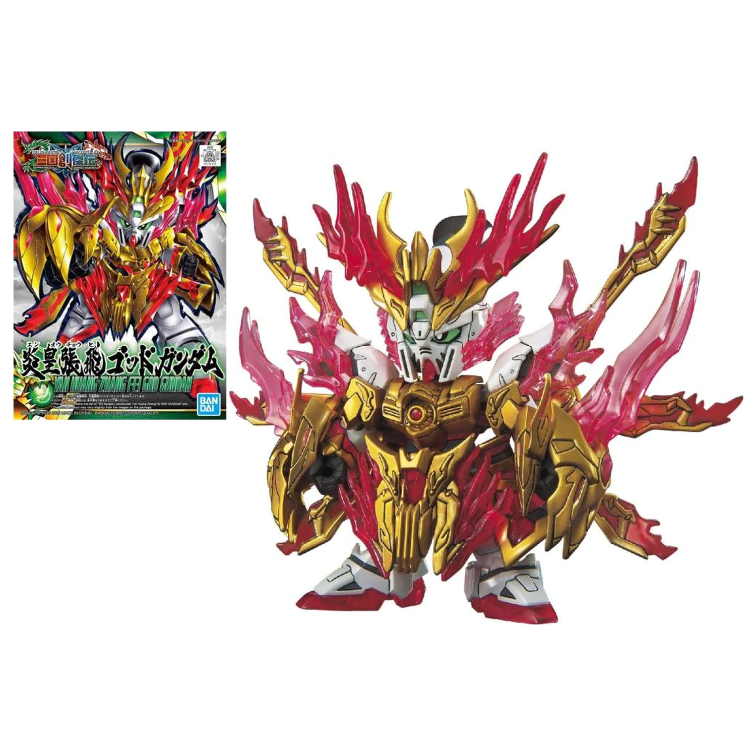 Gundam SD Sangoku Yan Huang Zhang Fei God Gundam Model Kit product photo