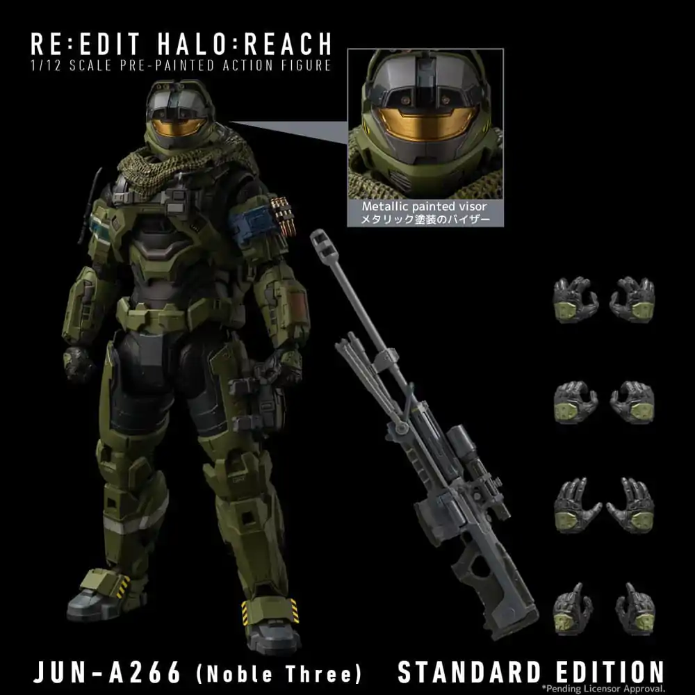 Halo:Reach Action Figure 1/12 Jun-A266 (Noble Three) 17 cm product photo