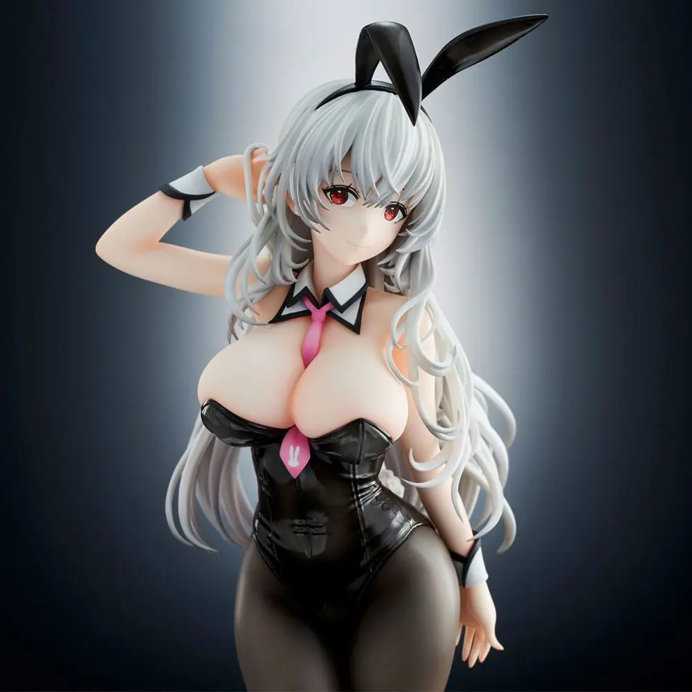 Haori Io Illustration PVC Statue White-haired Bunny 29 cm product photo