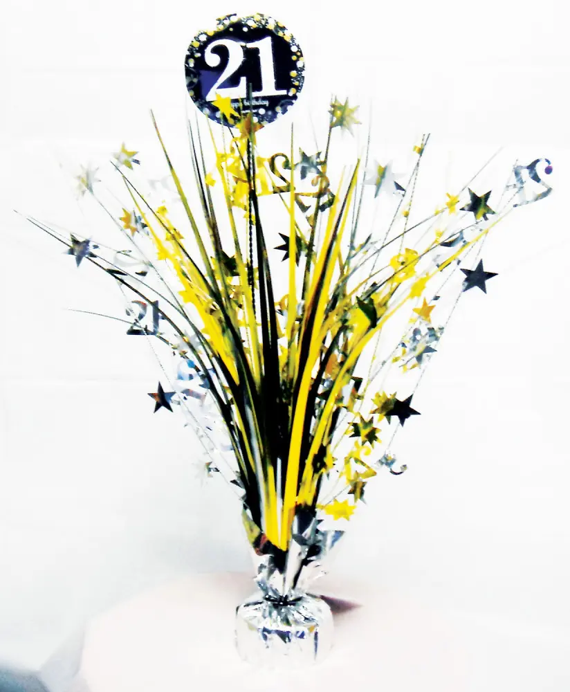 Happy Birthday Gold 21 Table Decoration 18 in product photo