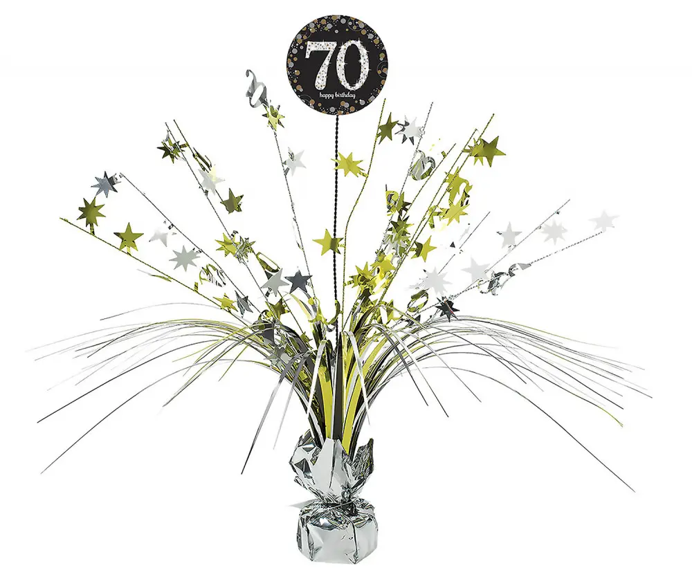 Happy Birthday Gold 70 Table Decoration 18 in product photo