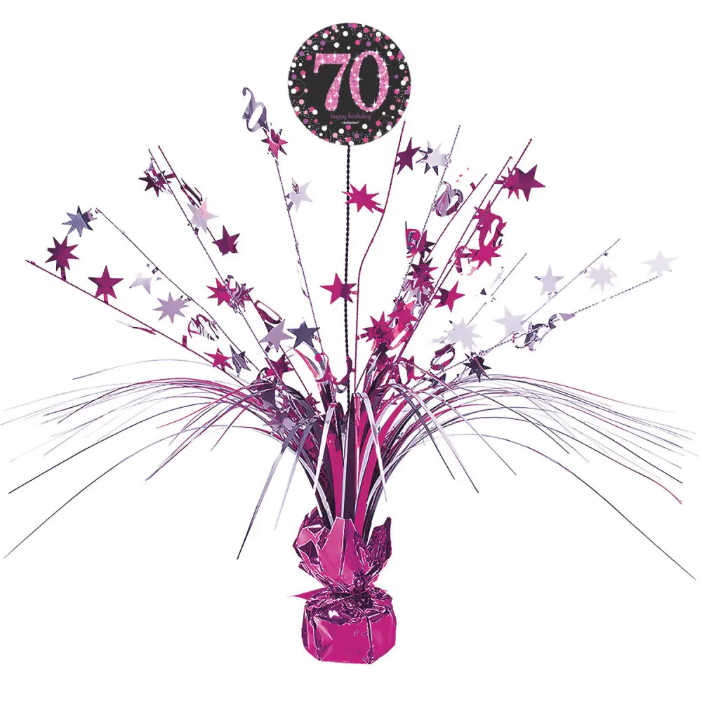 Happy Birthday Pink 70 Centerpiece 18 inches product photo