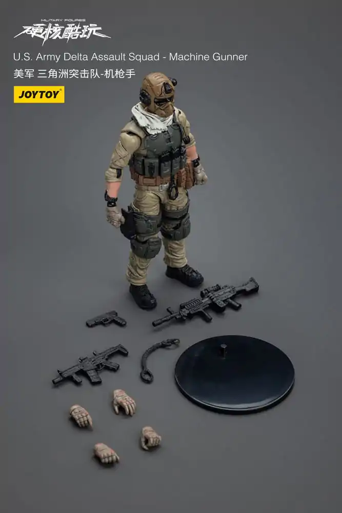 Hardcore Coldplay Action Figure 1/18 U.S. Army Delta Assault Squad Machine Gunner 11 cm termékfotó