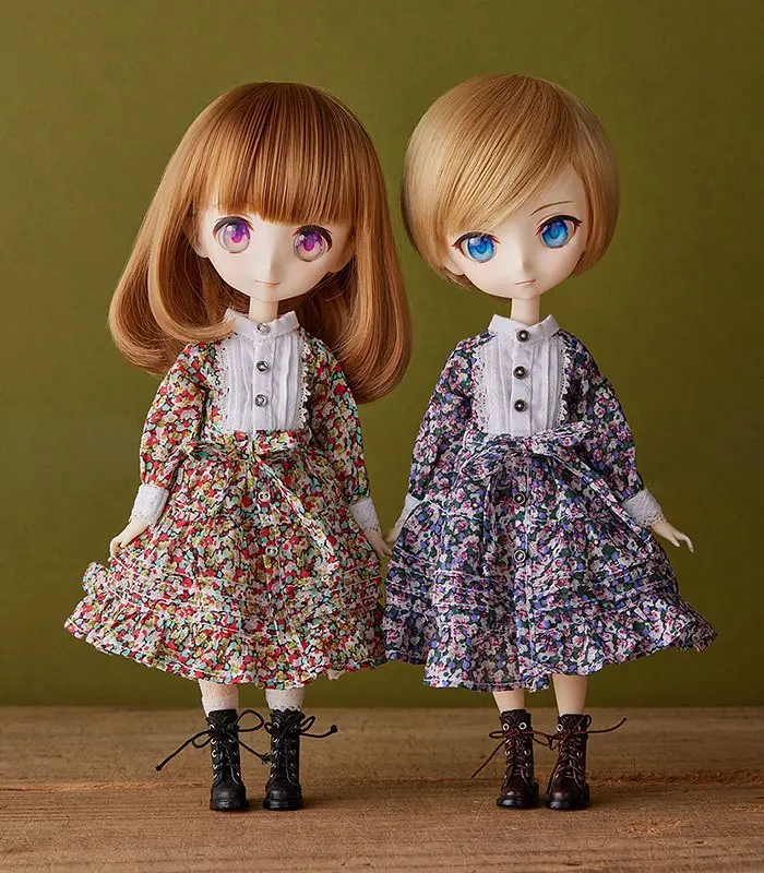 Harmonia humming Optional Parts for Harmonia humming Dolls Special Outfit Series (Flower Print Dress/Blue) Designed by SILVER BUTTERFLY product photo