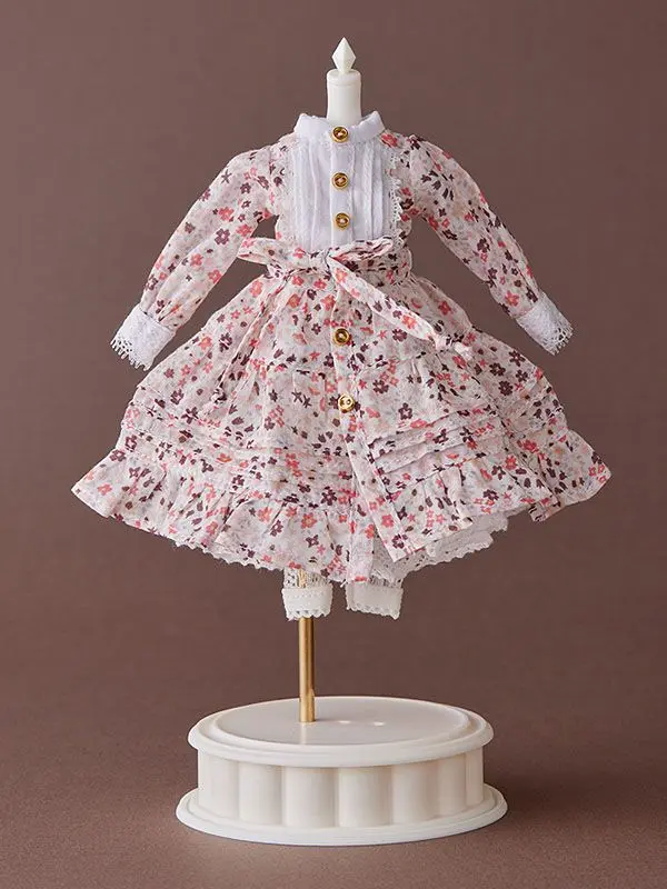 Harmonia humming Optional Parts for Harmonia humming Dolls Special Outfit Series (Flower Print Dress/Pink) Designed by SILVER BUTTERFLY product photo