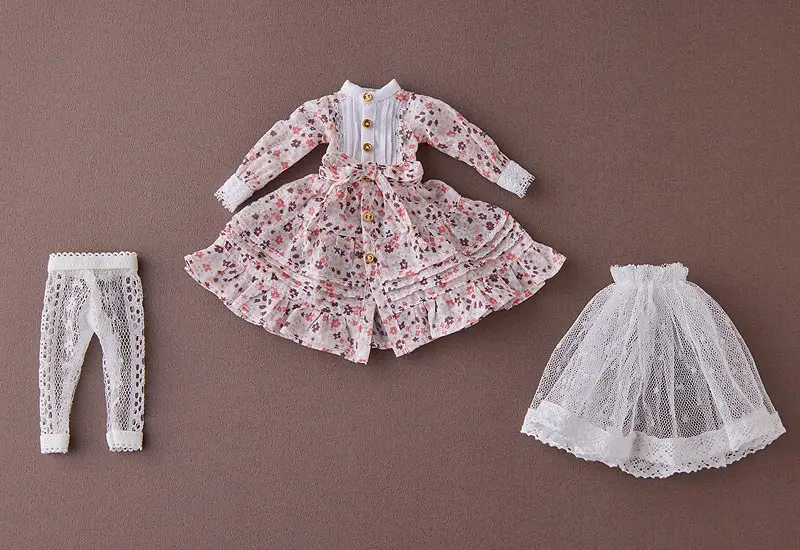 Harmonia humming Optional Parts for Harmonia humming Dolls Special Outfit Series (Flower Print Dress/Pink) Designed by SILVER BUTTERFLY product photo