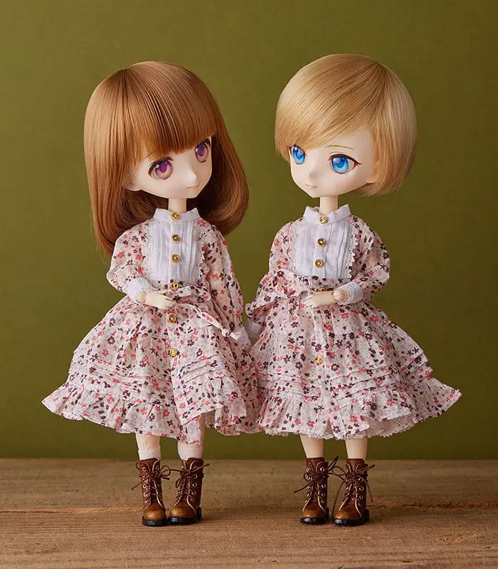 Harmonia humming Optional Parts for Harmonia humming Dolls Special Outfit Series (Flower Print Dress/Pink) Designed by SILVER BUTTERFLY product photo