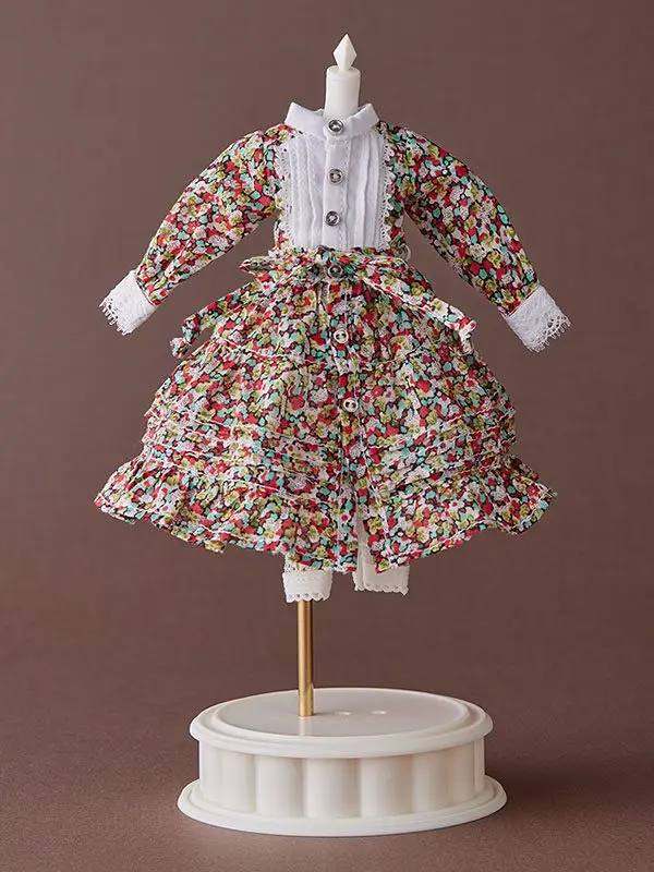 Harmonia humming Optional Parts for Harmonia humming Dolls Special Outfit Series (Flower Print Dress/Red) Designed by SILVER BUTTERFLY product photo