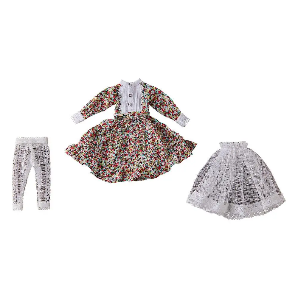 Harmonia humming Optional Parts for Harmonia humming Dolls Special Outfit Series (Flower Print Dress/Red) Designed by SILVER BUTTERFLY product photo