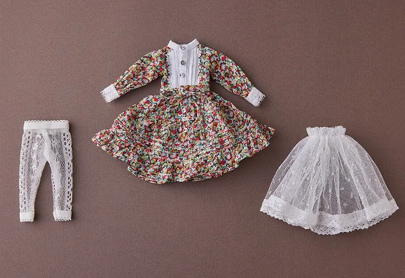 Harmonia humming Optional Parts for Harmonia humming Dolls Special Outfit Series (Flower Print Dress/Red) Designed by SILVER BUTTERFLY product photo