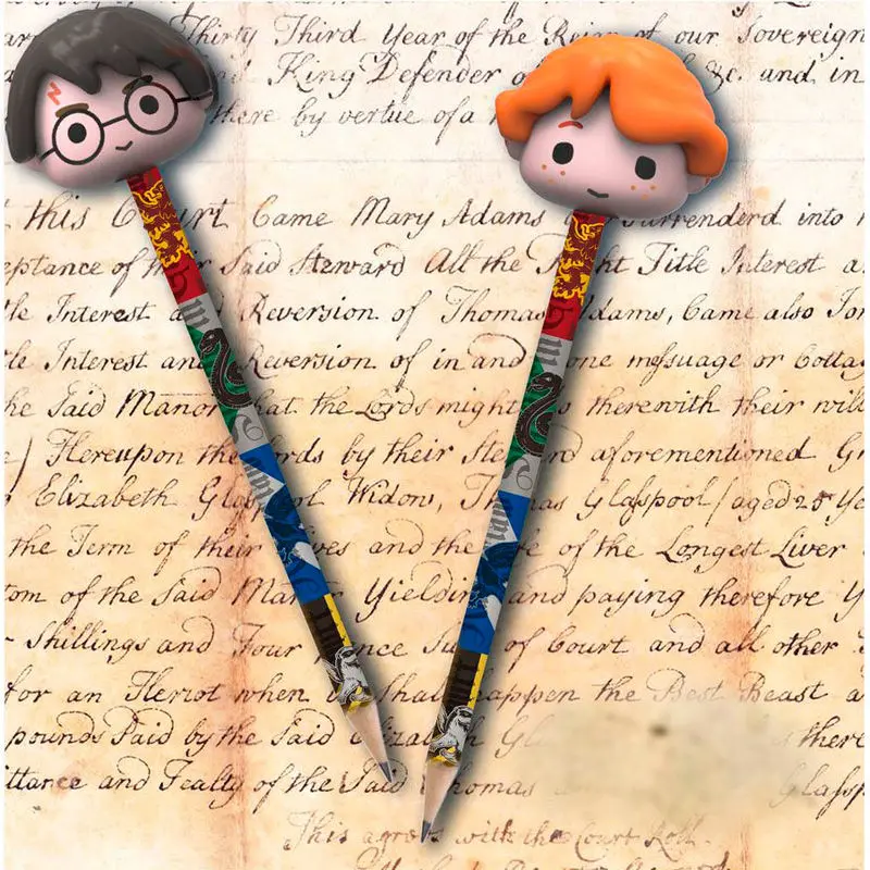 Harry Potter Set 2 pencils with 3D eraser toppers product photo