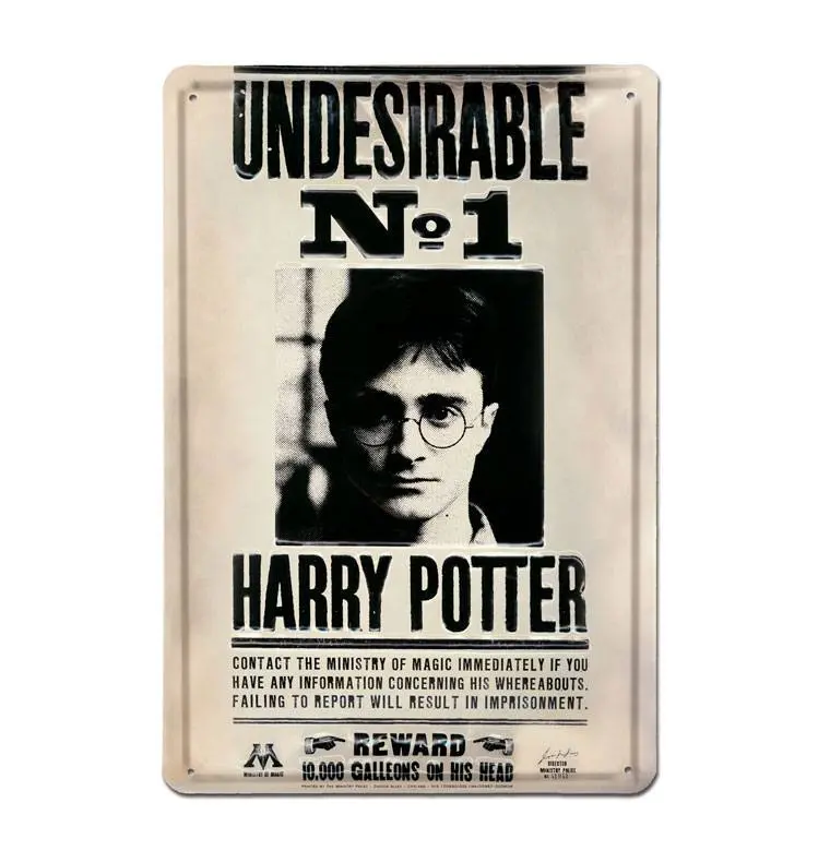 Harry Potter 3D Tin Sign Undesirable No 1 20 x 30 cm product photo