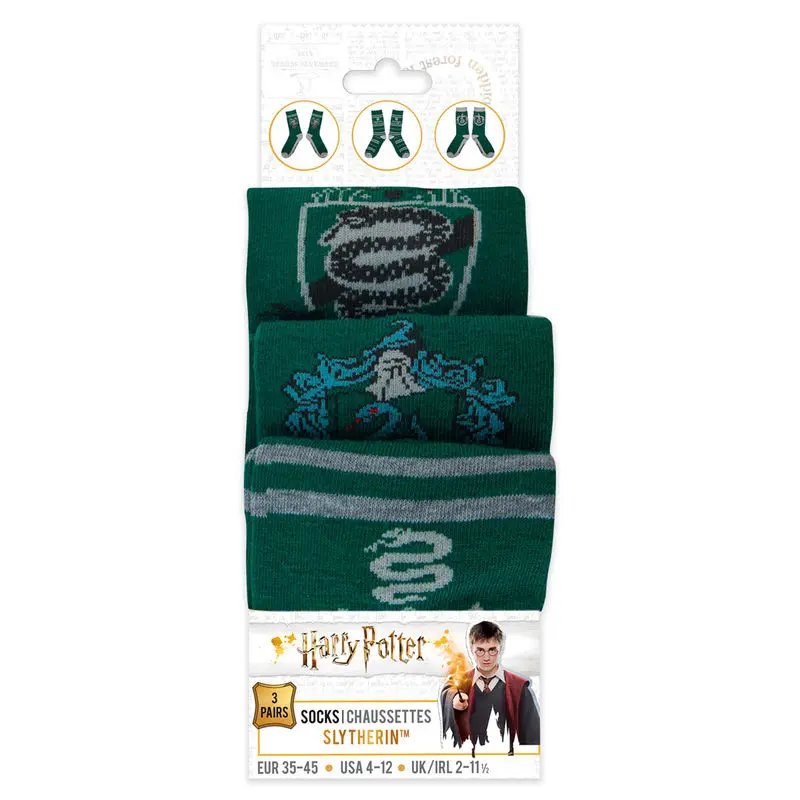 Harry Potter Socks 3-Pack Slytherin termékfotó