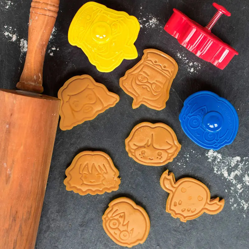 Harry Potter Cookie Cutter / Cookie Stamp 6-Pack Kawaii product photo