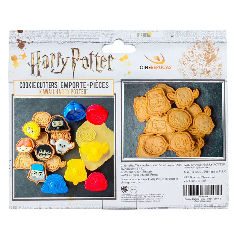 Harry Potter Cookie Cutter / Cookie Stamp 6-Pack Kawaii product photo