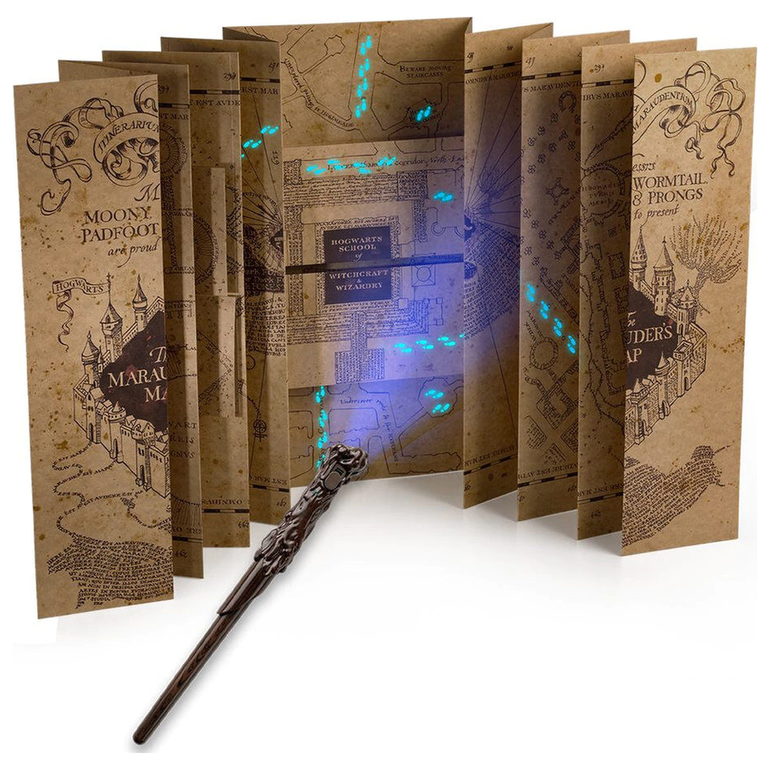 Harry Potter A5 notebook with secret map and magic pen wand product photo