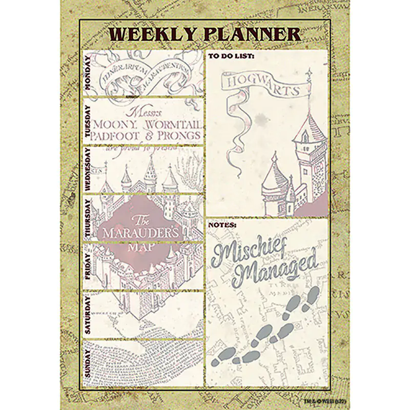 Harry Potter A5 Map A5 Weekly planner termékfotó