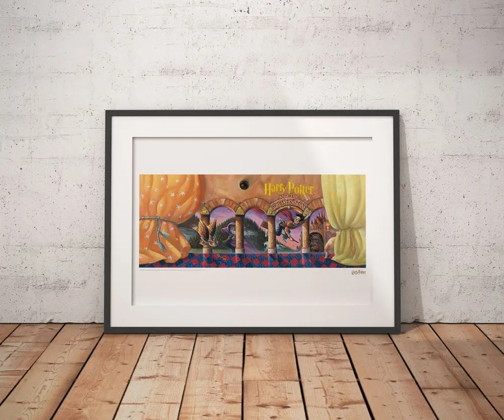 Harry Potter Art Print Philosopher's Stone Book Cover Artwork Limited Edition 42 x 30 cm product photo