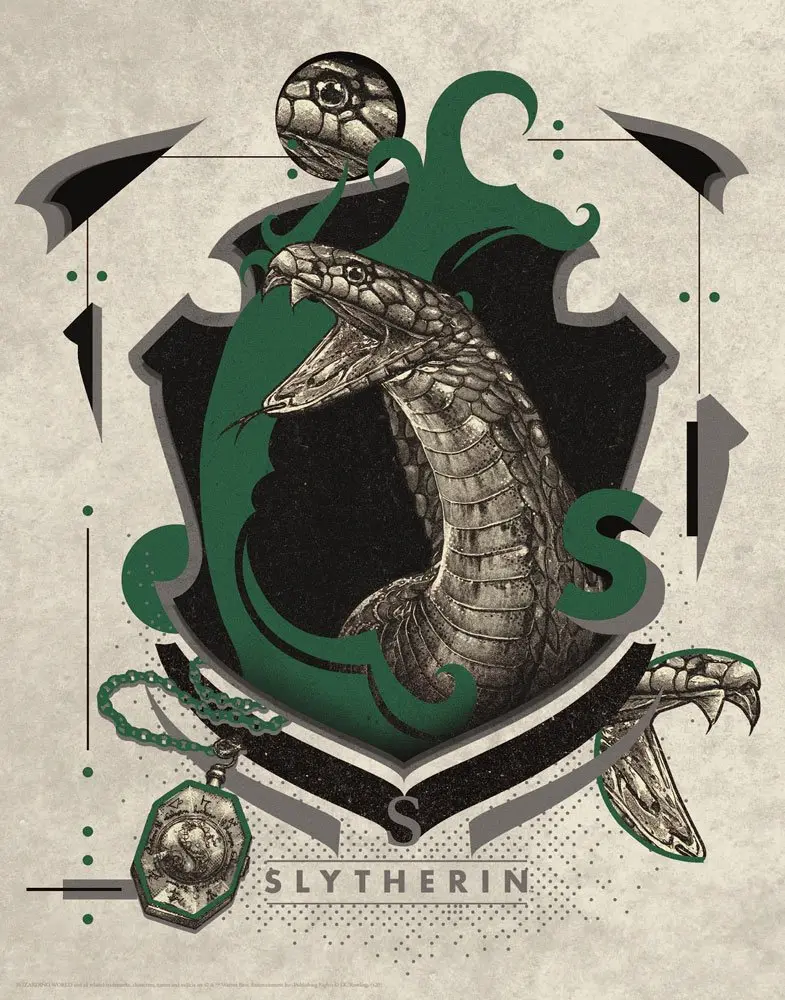 Harry Potter Art Print Slytherin 36 x 28 cm product photo