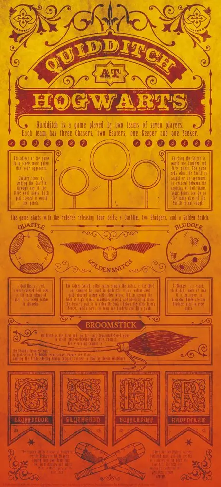 Harry Potter Art Print Quidditch 42 x 19 cm product photo