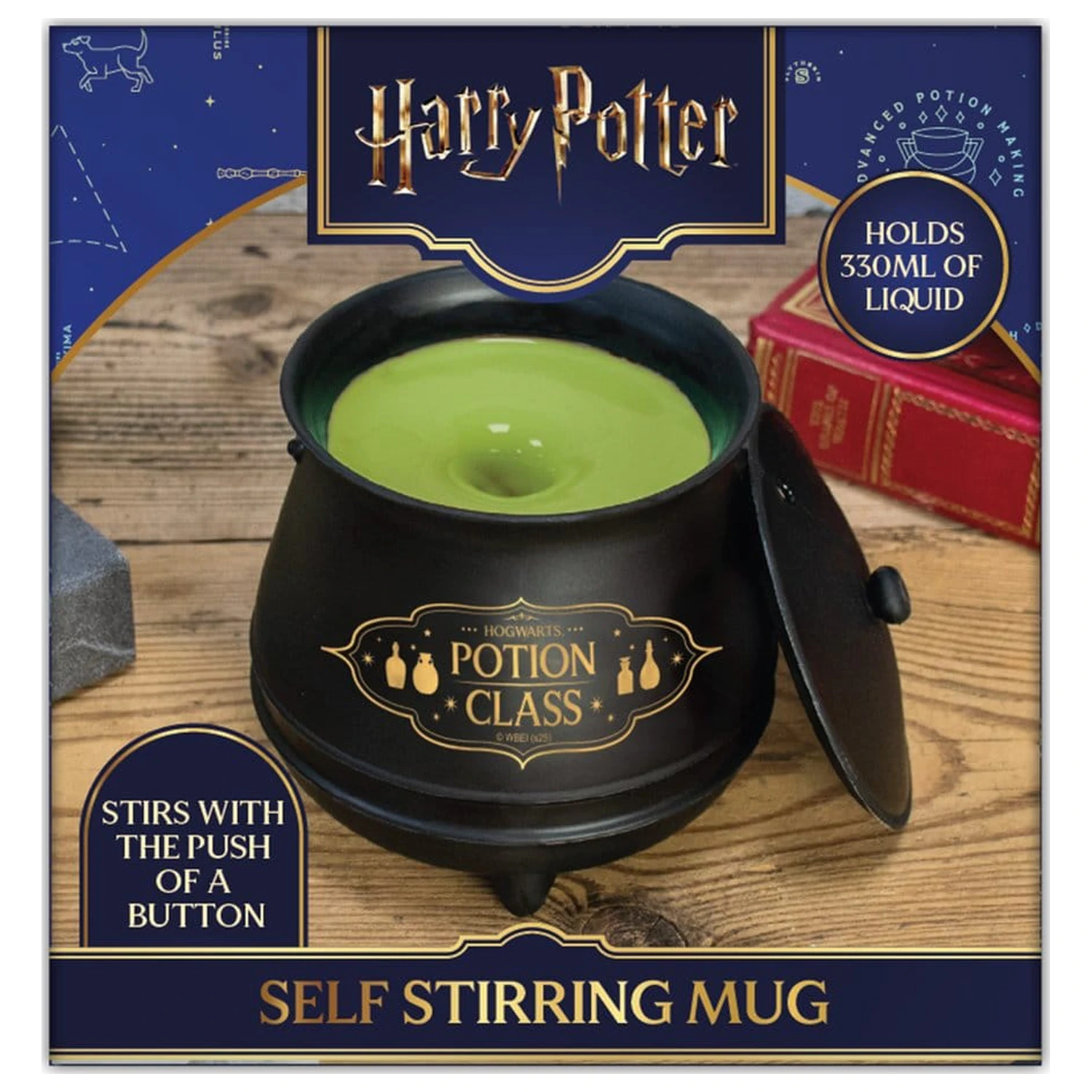Harry Potter Mug Self-Stirring Cauldron with Lid Magical Locations product photo