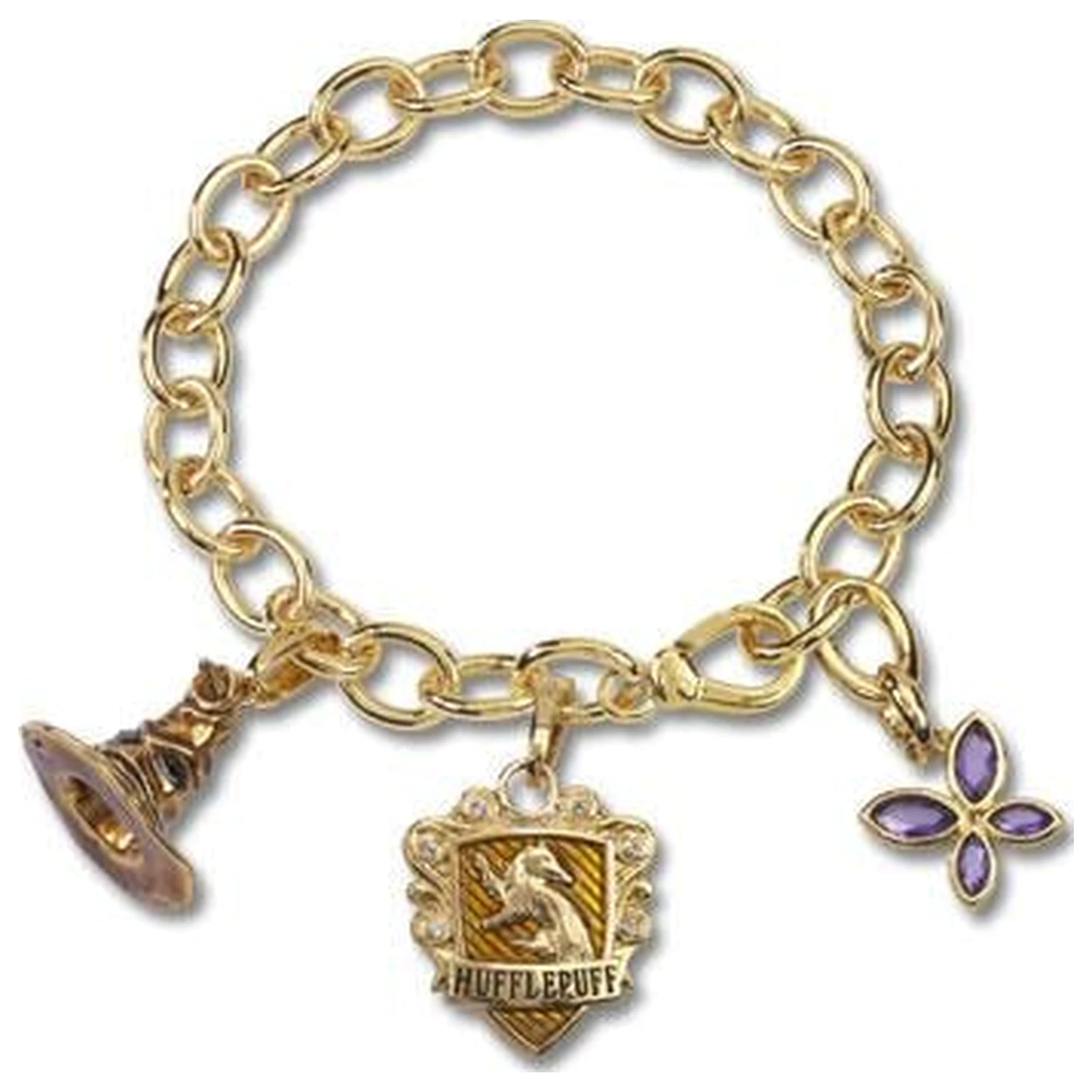Harry Potter Charm Bracelet Lumos Hufflepuff product photo