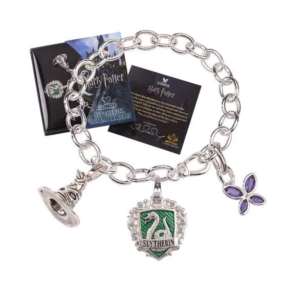 Harry Potter Charm Bracelet Lumos Slytherin (silver plated) termékfotó