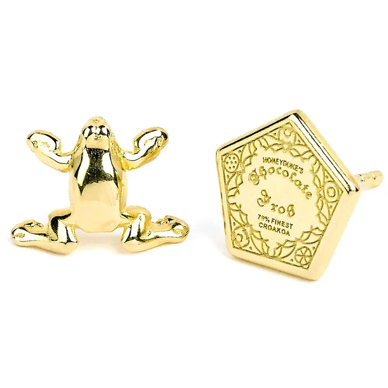 Harry Potter Chocolate Frog gold plated stud earrings termékfotó
