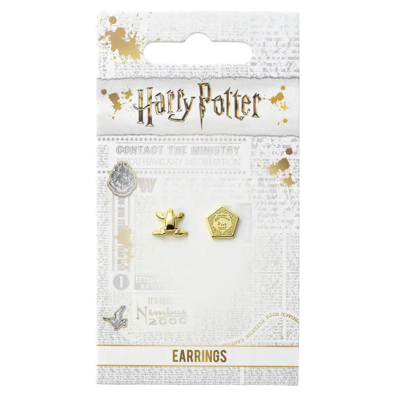 Harry Potter Chocolate Frog gold plated stud earrings termékfotó