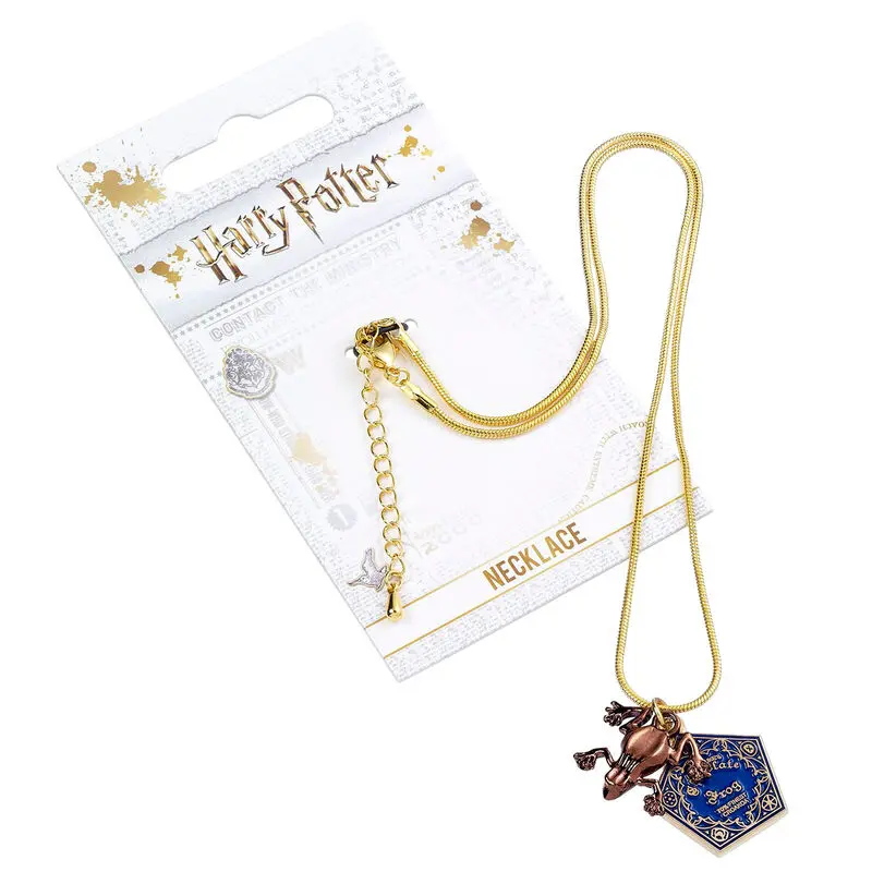 Harry Potter Pendant &amp; Necklace Chocolate frog (gold plated) product photo