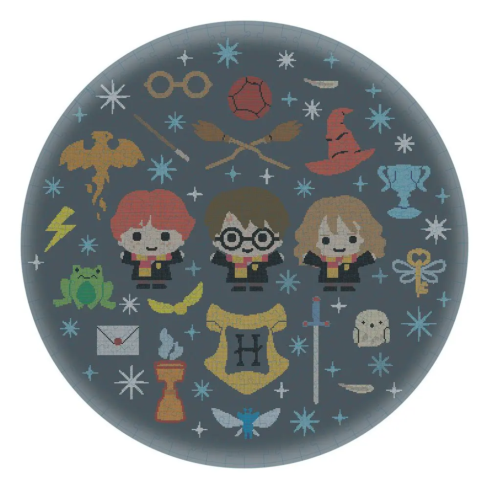 Harry Potter Jigsaw Round Puzzle Christmas Jumper 3 - Christmas at Hogwarts (500 pieces) product photo