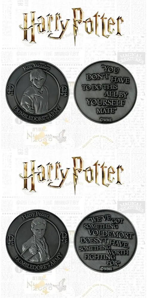 Harry Potter Collectable Coin 2-pack Dumbledore's Army: Harry &amp; Ron Limited Edition product photo