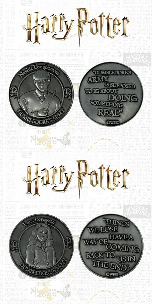 Harry Potter Collectable Coin 2-pack Dumbledore's Army: Neville &amp; Luna Limited Edition product photo
