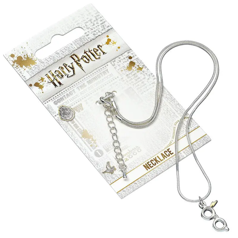Harry Potter Silver Plated Lightning Bolt with Glasses necklace product photo