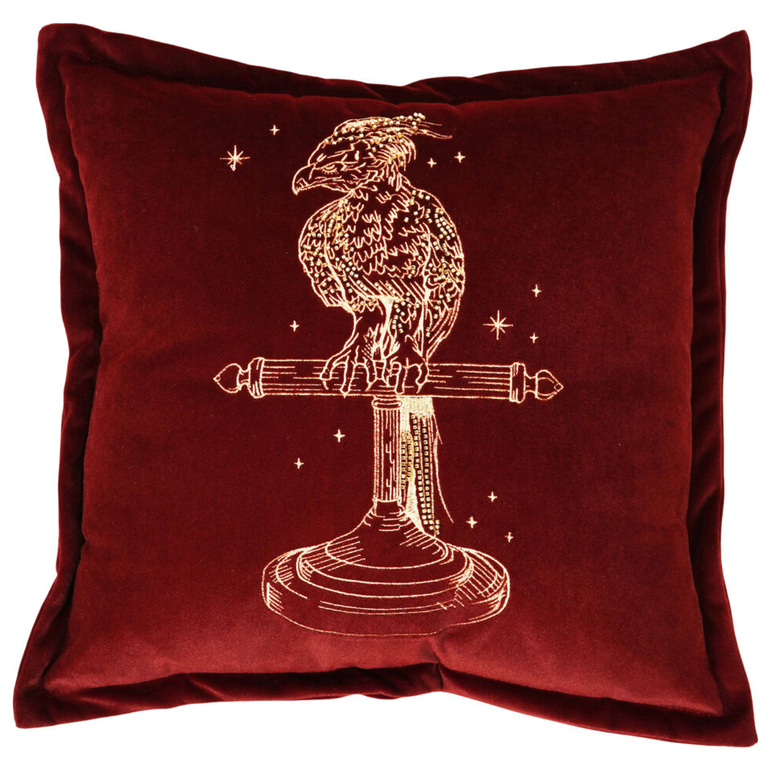 Harry Potter Fawkes velvet cushion product photo