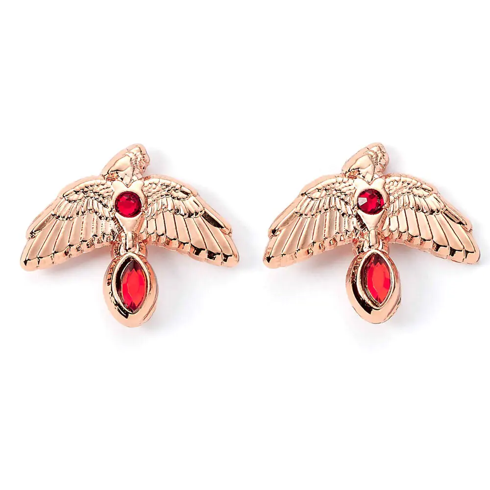 Harry Potter Fawkes Rose earrings product photo