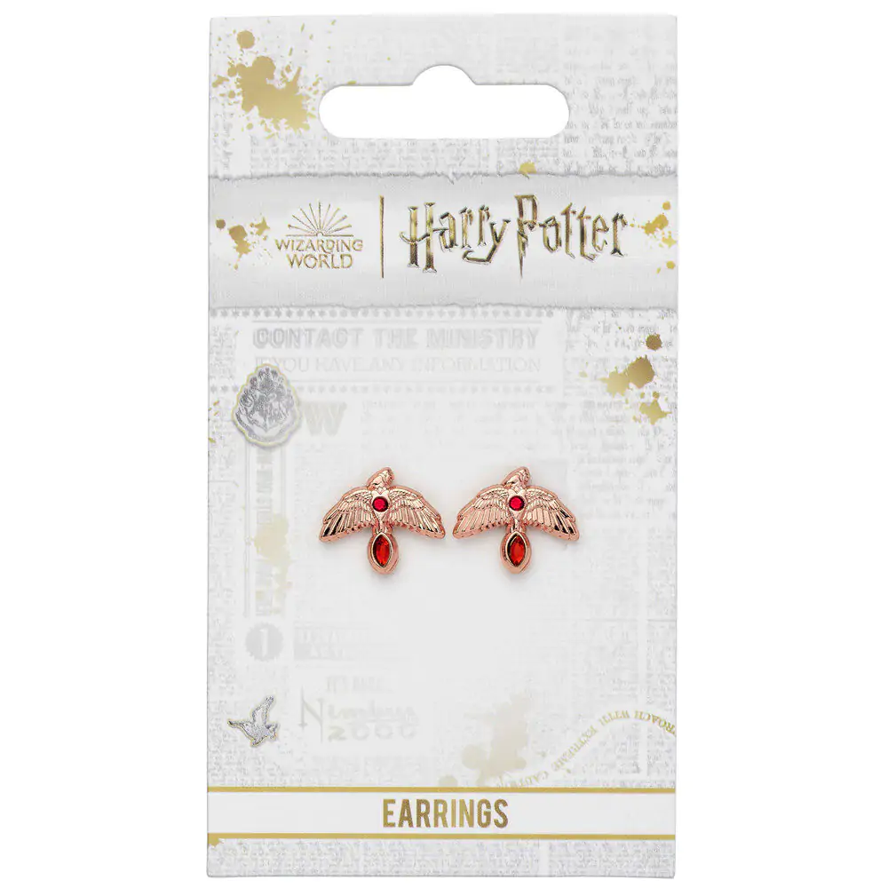 Harry Potter Fawkes Rose earrings product photo