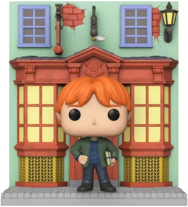 Harry Potter POP! Deluxe Vinyl Figure  Deluxe: HP Diagon Alley- Quidditch Supplies Store w/Ron 9 cm product photo
