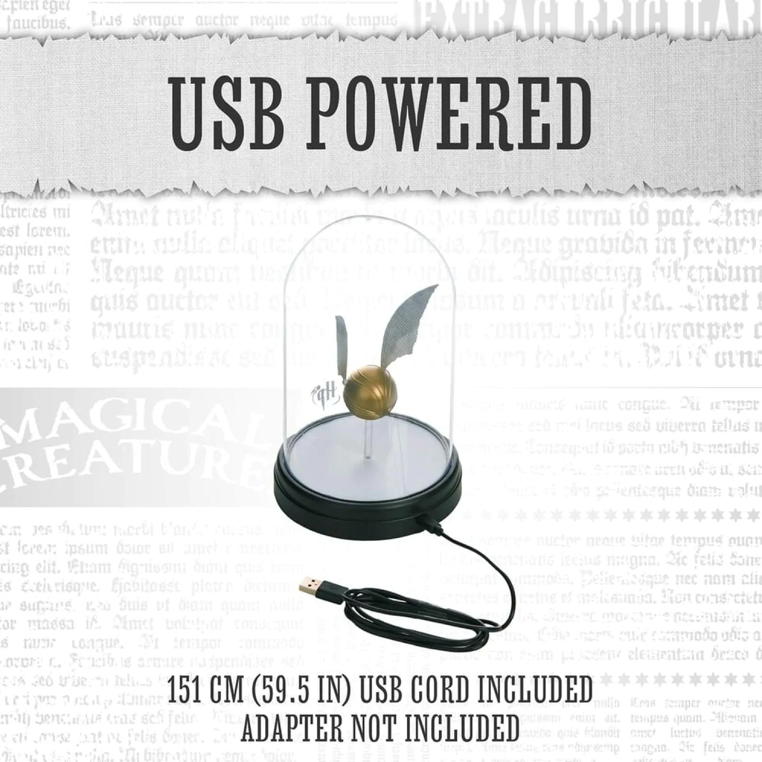 Harry Potter Bell Jar Light Golden Snitch 20 cm product photo
