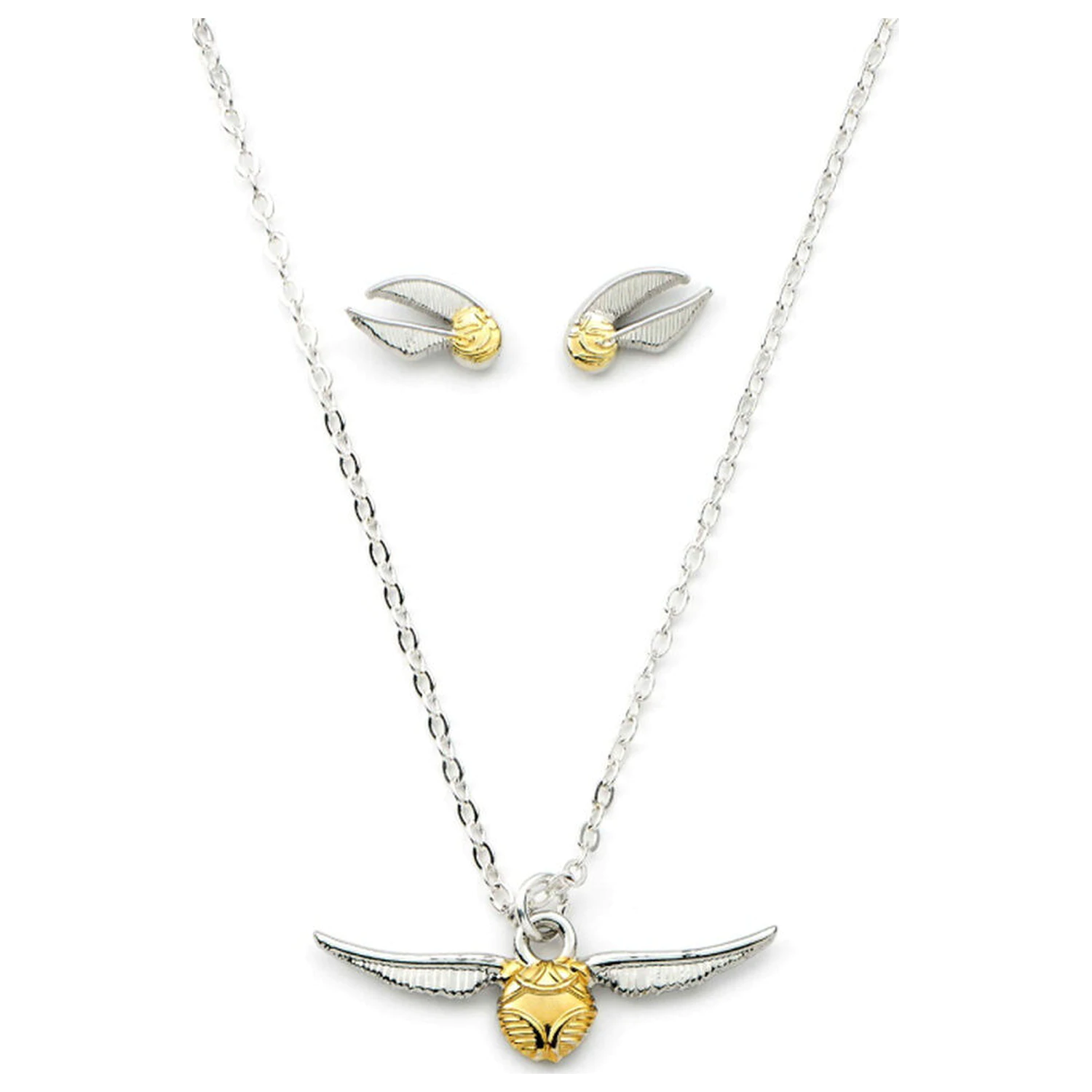 Harry Potter Golden Snitch necklace and earrings set product photo