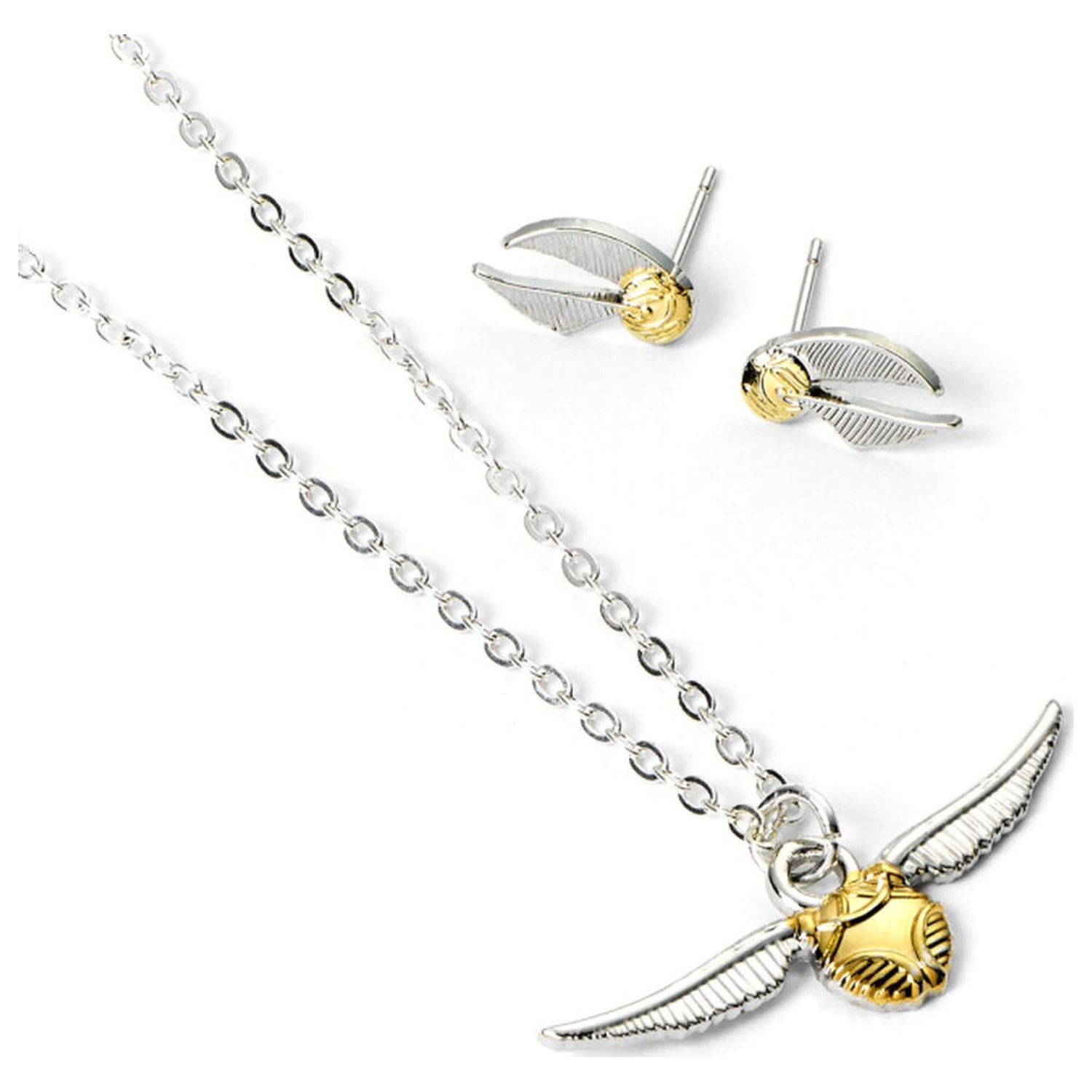 Harry Potter Golden Snitch necklace and earrings set product photo