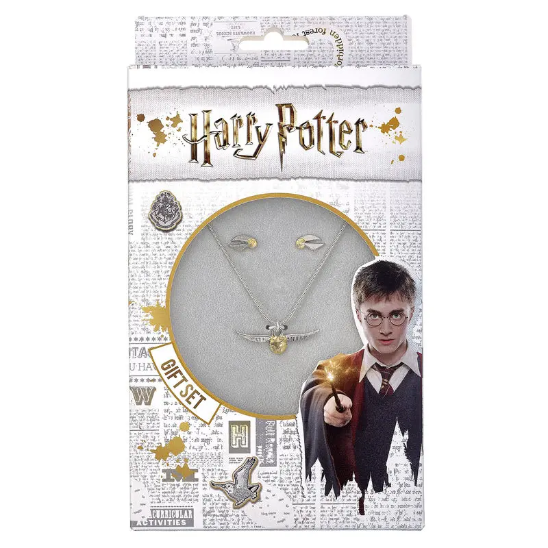 Harry Potter Golden Snitch necklace and earrings set product photo