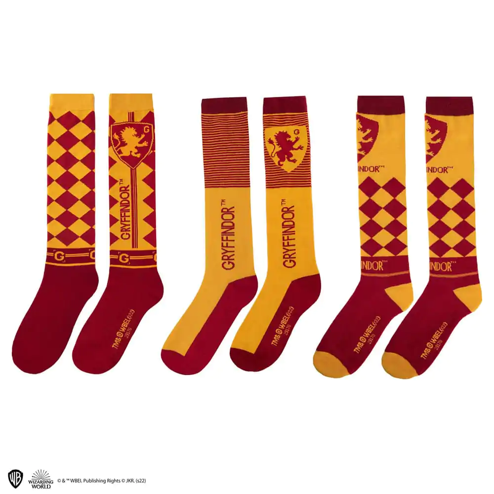 Harry Potter Knee-high socks 3-Pack Gryffindor product photo