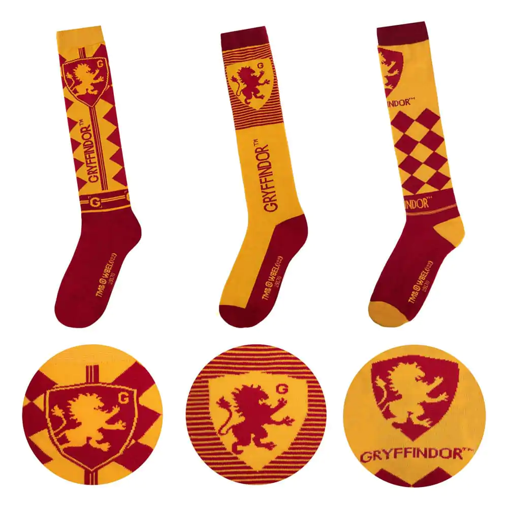 Harry Potter Knee-high socks 3-Pack Gryffindor product photo