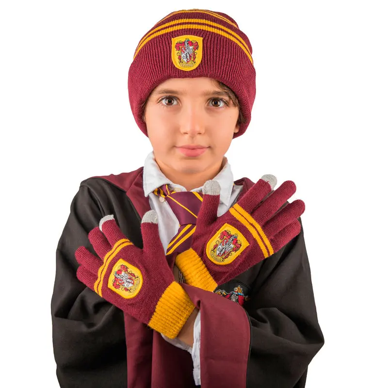 Harry Potter Beanie &amp; Gloves Set for Kids Gryffindor product photo