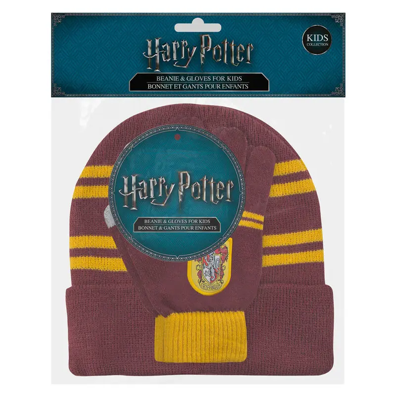 Harry Potter Beanie &amp; Gloves Set for Kids Gryffindor product photo