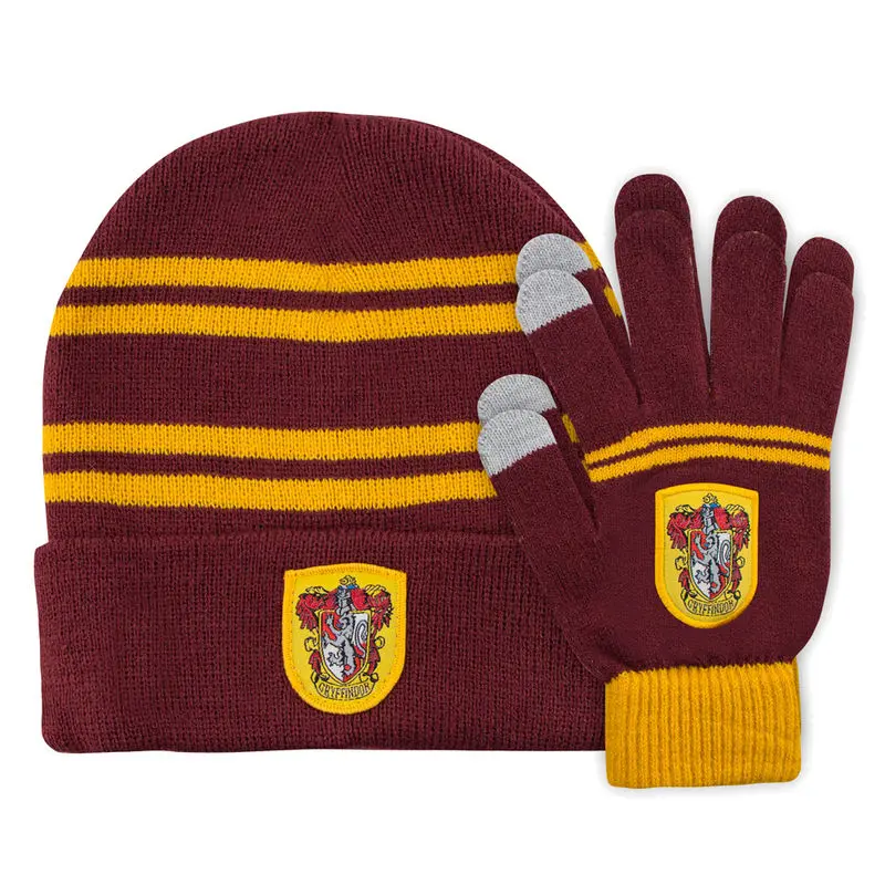 Harry Potter Beanie &amp; Gloves Set for Kids Gryffindor product photo