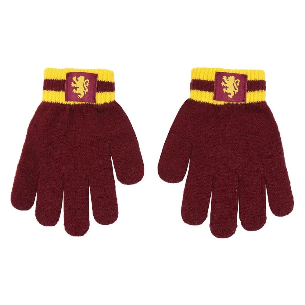 Harry Potter Gryffindor winter set scarf hat gloves product photo